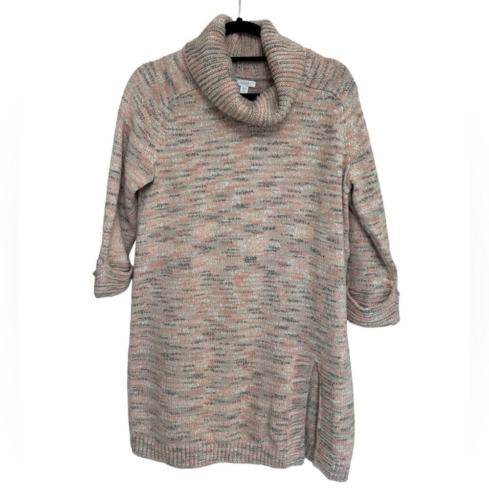 J.Jill Pure Jill Cotton Blend Long Line Cowl Neck Sweater - Size M Petite